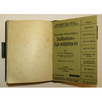 WW1 German-Russian and German -Polish military phrasebook. Espenlaub militaria